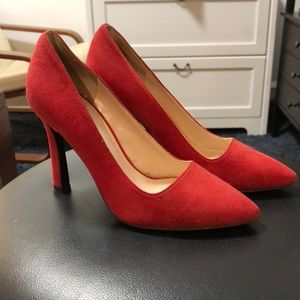 Nine West Red Suede Heels